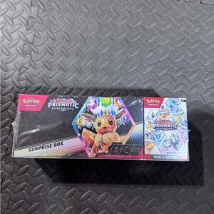 Factory Sealed: Pokemon Prismatic Evolutions Surprise Box and booster pack